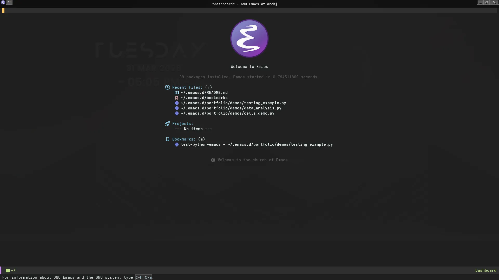 Clean startup interface with recent files and quick actions