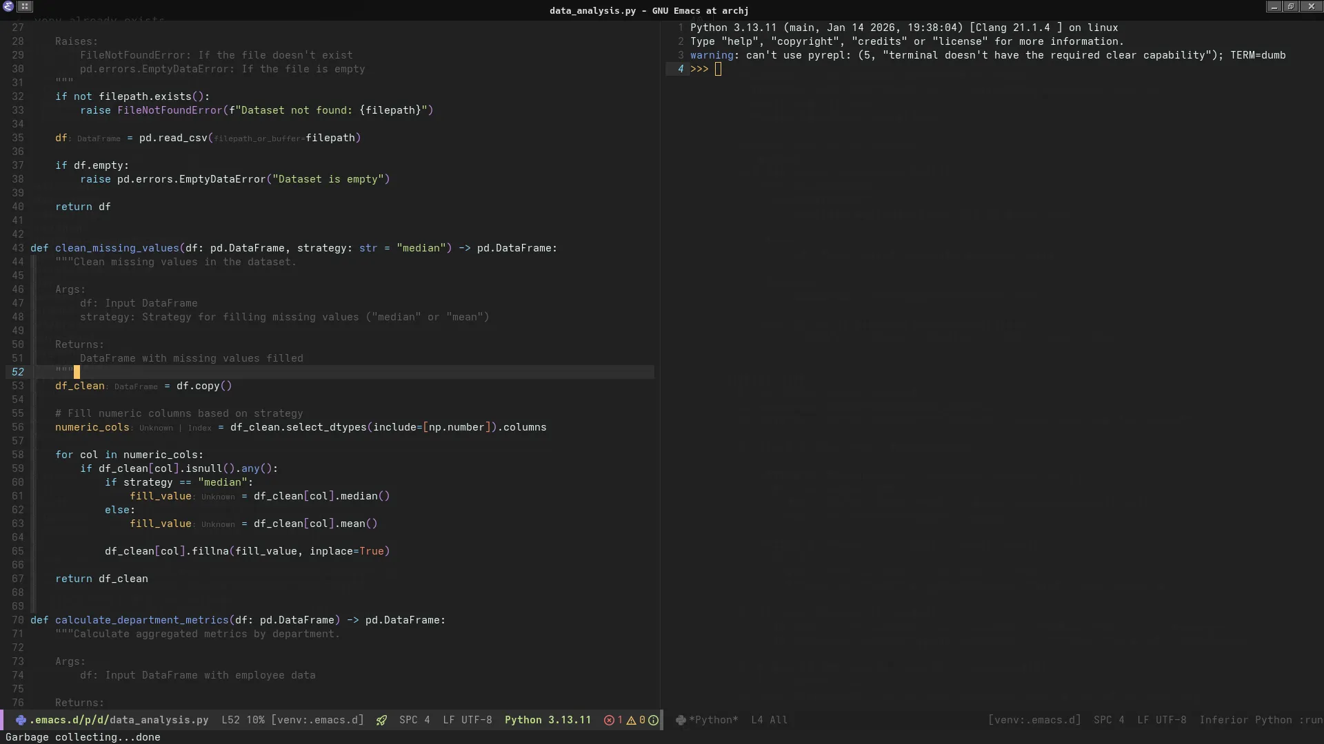 Complete development environment: code editor, REPL integration, and LSP features